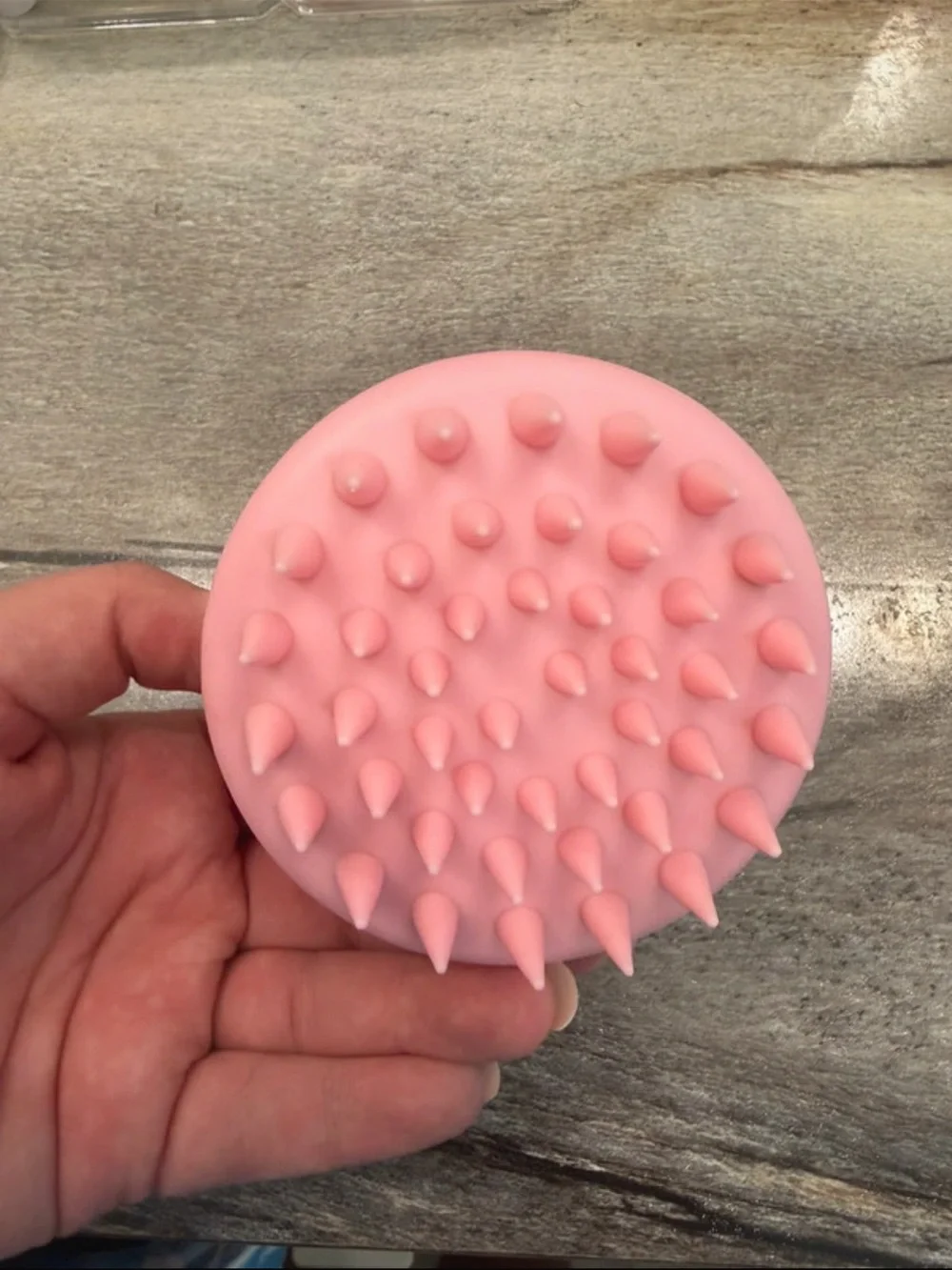 Pink Silicone Scalp Massager & Shampoo Brush - Gentle Kids Bath Accessory